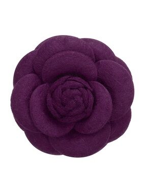 Vintage Fashion Camellia Brooch Pin Corsage Women Purple